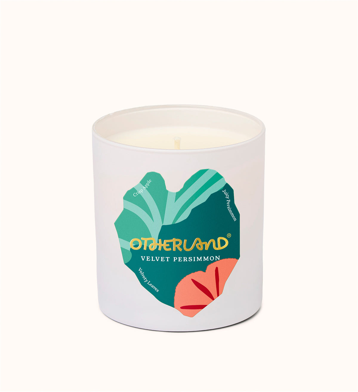 Otherland candle with colorful label on a white background