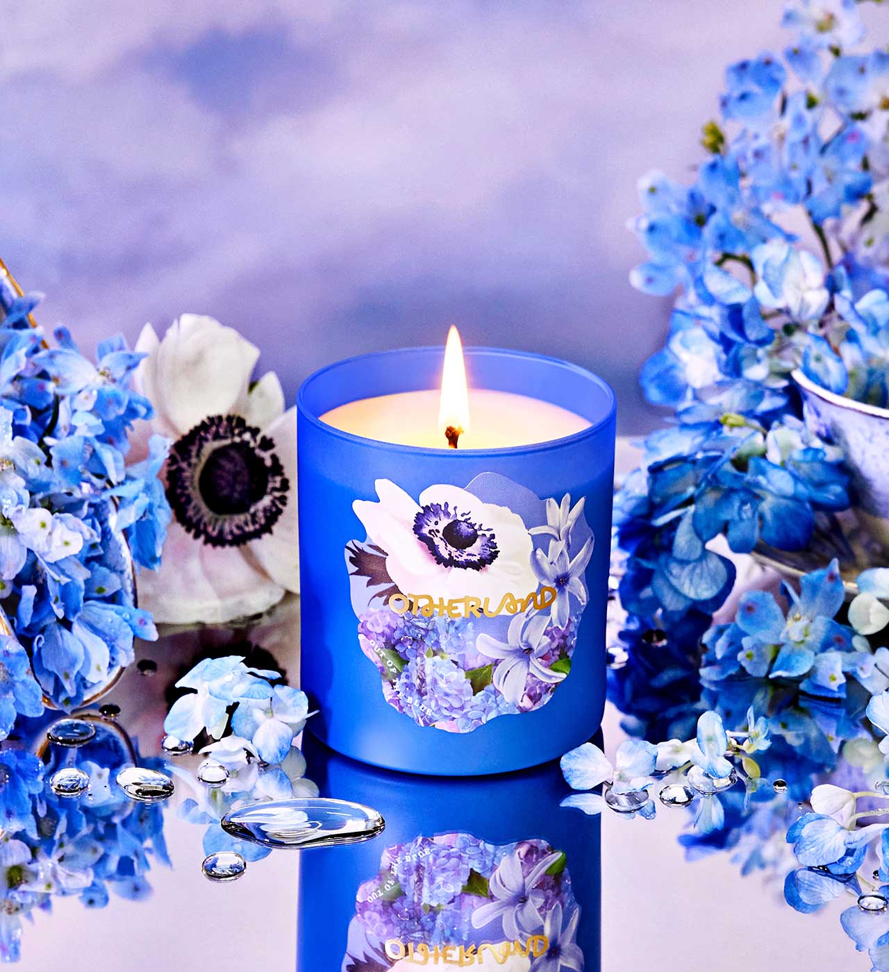 花 キャンドル Candle ブルー Hydrangea Candle - Out of the Blue | Otherland